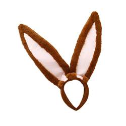Amagogo Plüsch-Stirnbänder, Haarschmuck Kopfbedeckung für Erwachsene und Kinder an Halloween, Dunkelbraun von Amagogo
