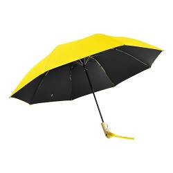 Amagogo Regenschirm, Reise-Regenschirm, zusammengefaltet, niedlich, langlebig, tragbare Regenschirme für Regen und Sonne, für Männer und Frauen, Gelb Schwarz von Amagogo