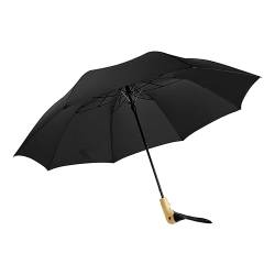 Amagogo Regenschirm, Reise-Regenschirm, zusammengefaltet, niedlich, langlebig, tragbare Regenschirme für Regen und Sonne, für Männer und Frauen, Schwarz von Amagogo