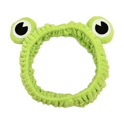 Amagogo SPA-Haarband, Gesichtswasch-Stirnband, Cartoon-Kopfschmuck, Damen-Gesichts-Make-up-Stirnband, elastisches Stirnband für Make-up, Frosch von Amagogo