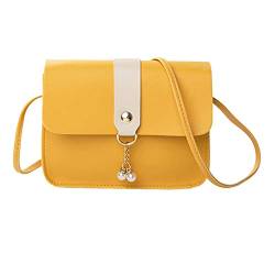 Amagogo Umhängetasche Mädchen Clutch Aufbewahrungstasche Tragbar Trendige Crossbody Handtaschen Umhängetasche für Dating Party Festivals Straße, GELB von Amagogo