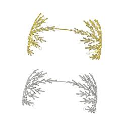 Hochzeits-Stirnband, stilvoller Schmuck, Braut-Kopfschmuck für Hochzeitsempfang, 2 Stück von Amagogo