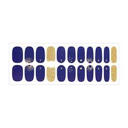 Nagelsticker Selbstklebend Kinder Nagelpflege-Aufkleber, wasserfester Nagellack, selbstklebender Valentinstag-Nagelaufkleber Nagelsticker Schmetterling Blau (F, A) von Amaone