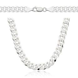 Amar Luxury ketten für herren silber 925, 60 cm kette herren - halskette herren, panzerkette herren 925 silber, königskette- herren schmuck, italienische Qualität, Breite 6,5 mm von Amar Luxury