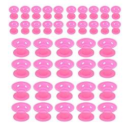 40 Stück Gummi Lockenstab,Kreative und praktische einzigartige Gummi No Heat Curler Magic Soft Rolle,Sicheres Haarpflege Werkzeug,(Pink) von Amasawa