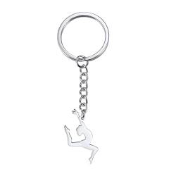 Amaxer Gymnastik Schlüsselanhänger Turner Geschenke Herz Gymnastik Schmuck Inspirierende Gymnastik Team Geschenke Statement Kette Schlüsselanhänger Schlüsselanhänger, Gymnastic Styling 2 von Amaxer