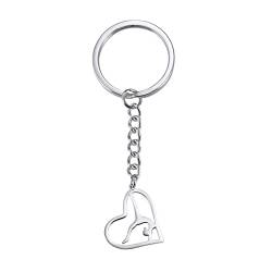 Amaxer Gymnastik Schlüsselanhänger Turner Geschenke Herz Gymnastik Schmuck Inspirierende Gymnastik Team Geschenke Statement Kette Schlüsselanhänger Schlüsselanhänger, Herzgymnastik von Amaxer