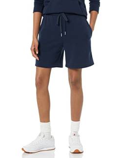 Amazon Aware Damen Einseitige Fleece-Shorts (in Übergröße erhältlich), Marineblau, 5XL Große Größen von Amazon Aware