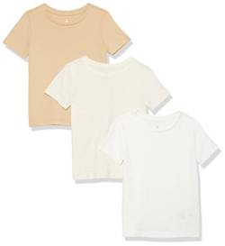 Amazon Aware Mädchen Lockeres Kurzarm-T-Shirt aus Bio-Baumwolle, 3er-Pack, Neutral, 11-12 Jahre von Amazon Aware