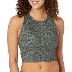 Amazon Essentials Damen Active formender, hochgeschlossener Sport-BH mit Racerback (in Übergröße erhältlich), Schwarz Punkte, 4XL Große Größen von Amazon Essentials