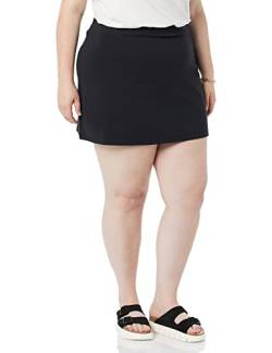 Amazon Essentials Damen Ausgestellter Minirock aus Romanit-Jersey (Früher Daily Ritual), Schwarz, XL von Amazon Essentials