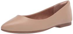 Amazon Essentials Damen Ballerinas mit spitzem Zehenbereich, Beige Kunstleder, 38.5 EU von Amazon Essentials