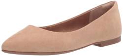 Amazon Essentials Damen Ballerinas mit spitzem Zehenbereich, Beige Mikro Wildleder, 37 EU von Amazon Essentials