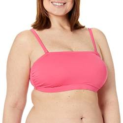 Amazon Essentials Damen Bandeau-Badeoberteil (in Übergröße erhältlich), Intensive Rosa, XL Große Größen von Amazon Essentials