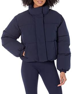 Amazon Essentials Damen Crop-Daunenjacke (in Übergröße erhältlich), Marineblau, XXL Große Größen von Amazon Essentials