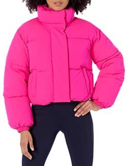 Amazon Essentials Damen Crop-Daunenjacke (in Übergröße erhältlich), Neonrosa, L von Amazon Essentials