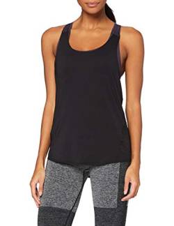 Amazon Essentials Damen Doppellagiges Sport-Top, Schwarz/Traube, XL von Amazon Essentials