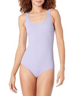 Amazon Essentials Damen Einteiliger, bedeckender Badeanzug (in Übergröße erhältlich), Lavendel, 42 von Amazon Essentials