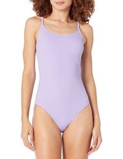 Amazon Essentials Damen Einteiliger Badeanzug mit Dünnen Trägern, Lavendel, 42 von Amazon Essentials
