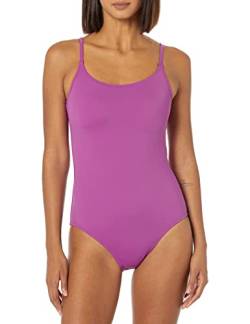 Amazon Essentials Damen Einteiliger Badeanzug mit Dünnen Trägern, Violett, 46 von Amazon Essentials