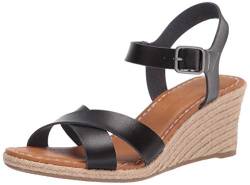 Amazon Essentials Damen Espadrille-Sandale mit Keilabsatz, Schwarz, 36 EU von Amazon Essentials