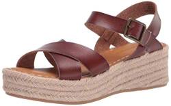 Amazon Essentials Damen Flache Espadrille-Sandale, Braun, 40.5 EU von Amazon Essentials