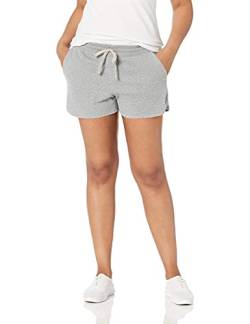 Amazon Essentials Damen Fleeceshorts, Hellgrau Meliert, M von Amazon Essentials