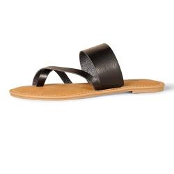Amazon Essentials Damen Flip-Flop-Sandale mit einem Band, Schwarz, 36 EU von Amazon Essentials