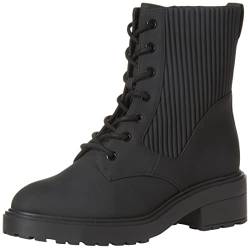 Amazon Essentials Damen Gummierter Springerstiefel mit Dicker Außensohle, Schwarz, 37 EU Weit von Amazon Essentials