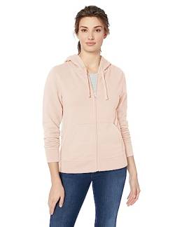 Amazon Essentials Damen Hoodie mit Langem Reißverschluss aus French-Terry-Fleece (Erhältlich in Übergröße), Hellrosa, XL von Amazon Essentials