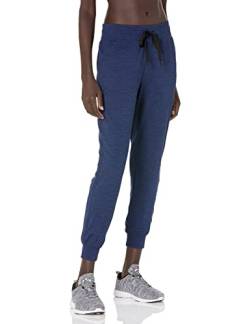 Amazon Essentials Damen Jogginghose aus Angerautem Tech-Stretch (Erhältlich in Übergröße), Marineblau Space-dye, S von Amazon Essentials