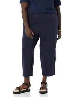 Amazon Essentials Damen Jogginghose aus Frottee aus Baumwolle und Modal mit Barrelschnitt (Früher Daily Ritual), Marineblau, L von Amazon Essentials