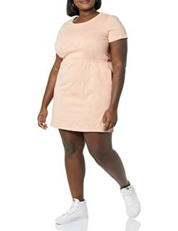 Amazon Essentials Damen Kurzärmeliges Minikleid aus Baumwolljersey mit elastischer Taille, Korallenrosa, S von Amazon Essentials