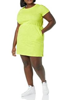 Amazon Essentials Damen Kurzärmeliges Minikleid aus Baumwolljersey mit elastischer Taille, Lindgrün, S von Amazon Essentials