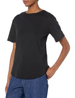 Amazon Essentials Damen Kurzärmliges Tunika-T-Shirt aus Bio-Baumwolle in lockerer Passform (in Übergröße erhältlich) (Früher Amazon Aware), Schwarz, S von Amazon Essentials