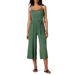 Amazon Essentials Damen Kurzer Cami-Overall aus Jersey mit weitem Bein, Grün Floral, XXL von Amazon Essentials