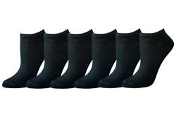 Amazon Essentials Damen Lässige, tief geschnittene Socken, 6 Paar, Schwarz, 36-39.5 von Amazon Essentials