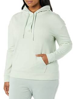 Amazon Essentials Damen Langärmliger Henley-Hoodie aus Fleece (in Übergröße erhältlich) (Früher Amazon Aware), Dunkelgrün, XXL von Amazon Essentials