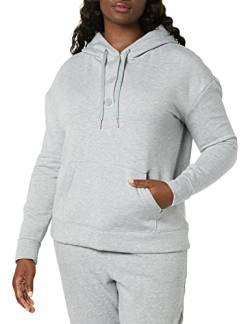 Amazon Essentials Damen Langärmliger Henley-Hoodie aus Fleece (in Übergröße erhältlich) (Früher Amazon Aware), Grau Meliert, L von Amazon Essentials