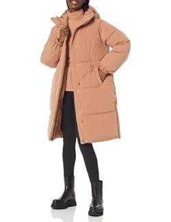 Amazon Essentials Damen Lange Oversize-Daunenjacke (in Übergröße erhältlich), Bräunen, 6XL Große Größen von Amazon Essentials