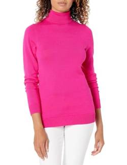 Amazon Essentials Damen Leichter, Langärmeliger Rollkragenpullover, Klassischer Schnitt (Erhältlich In Übergröße), Kräftiges Rosa, XS von Amazon Essentials