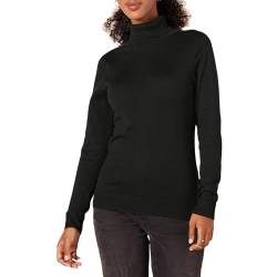 Amazon Essentials Damen Leichter, Langärmeliger Rollkragenpullover, Klassischer Schnitt (Erhältlich In Übergröße), Schwarz, XL von Amazon Essentials