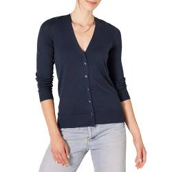 Amazon Essentials Damen Leichter Cardigan mit V-Ausschnitt (in Übergröße erhältlich), Marineblau, 5XL Große Größen von Amazon Essentials