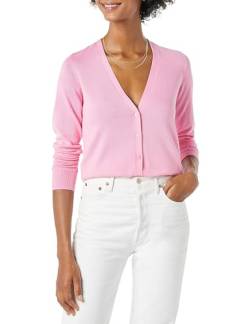 Amazon Essentials Damen Leichter Cardigan mit V-Ausschnitt (in Übergröße erhältlich), Rosa, M von Amazon Essentials