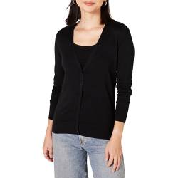 Amazon Essentials Damen Leichter Cardigan mit V-Ausschnitt (in Übergröße erhältlich), Schwarz, S von Amazon Essentials