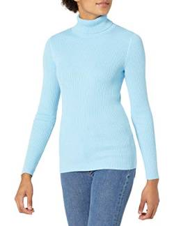 Amazon Essentials Damen Leichter Langarm-Rollkragenpullover mit schmaler Passform, Himmelblau, XS von Amazon Essentials