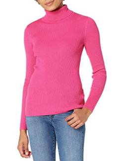 Amazon Essentials Damen Leichter Langarm-Rollkragenpullover mit schmaler Passform, Kräftiges Rosa, XL von Amazon Essentials