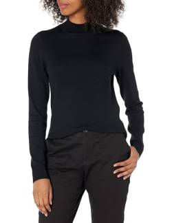 Amazon Essentials Damen Leichter Pullover mit Stehkragen (in Übergröße erhältlich), Schwarz, XS von Amazon Essentials