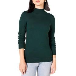 Amazon Essentials Damen Leichter Pullover mit Stehkragen (in Übergröße erhältlich), Tannengrün, XXL Große Größen von Amazon Essentials