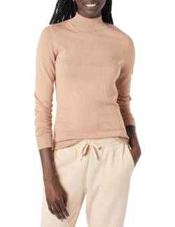 Amazon Essentials Damen Leichter Pullover mit Stehkragen (in Übergröße erhältlich), Taupe Meliert, XXL von Amazon Essentials